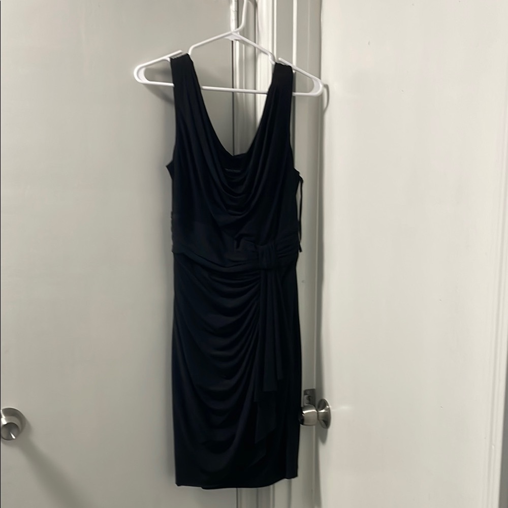 White House Black Market Ruched Sheath Dress Black Cocktail